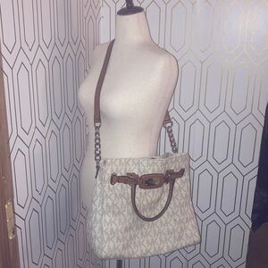 Michael Kors Cream and Tan Women's Bag